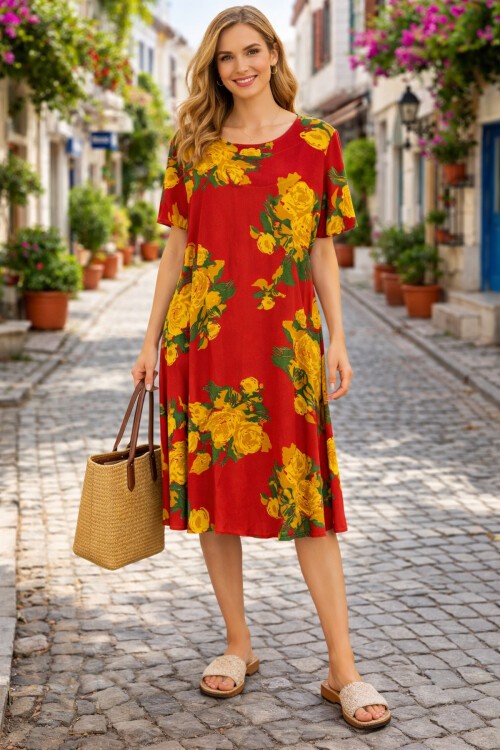 V3 Kısa Kol Ekonomik Elbise