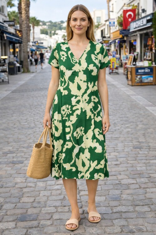 V4 Kısa Kollu Ekonomik Elbise