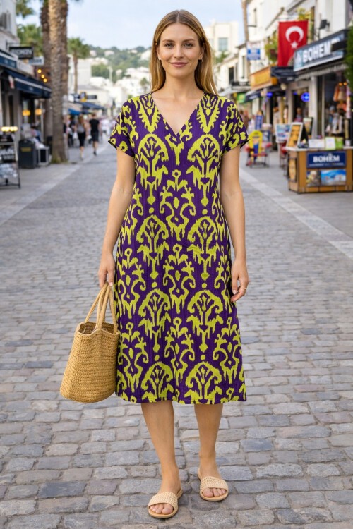 V4 Kısa Kollu Ekonomik Elbise