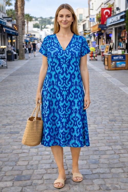 V4 Kısa Kollu Ekonomik Elbise