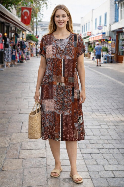 V4 Kısa Kollu Ekonomik Elbise