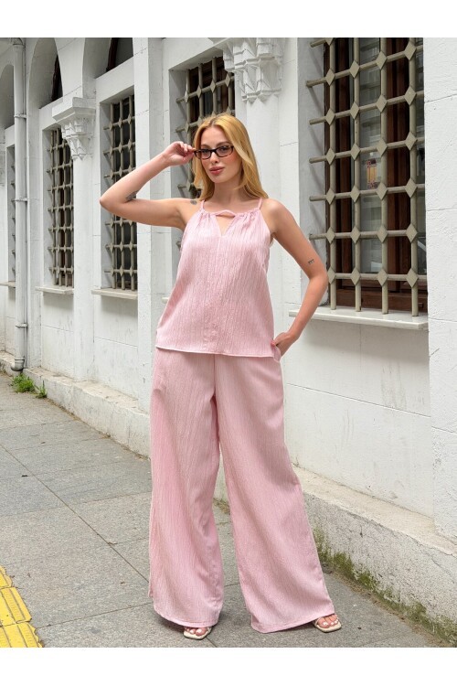 V431 Pembe İp Askılı Tarak Boşluğu Takım