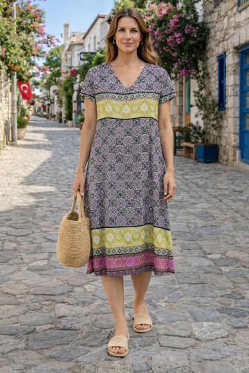 T-80 Kısa Kol Ekonomik Elbise