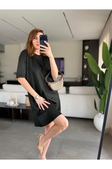 T3306 Siyah Merserize Triko