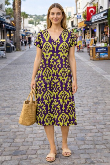 V4 Kısa Kollu Ekonomik Elbise