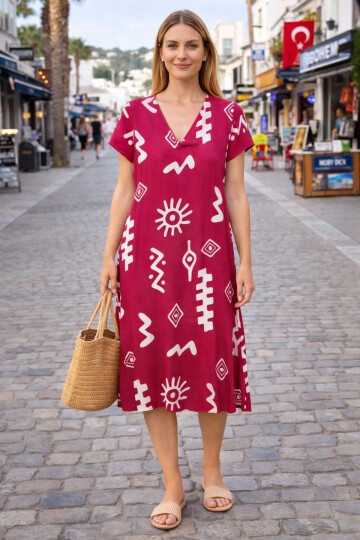 V4 Kısa Kollu Ekonomik Elbise