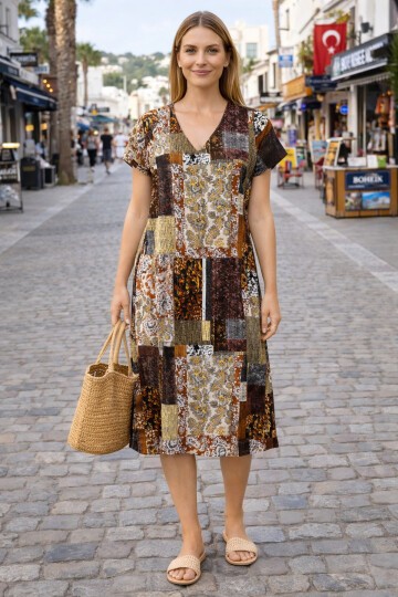 V4 Kısa Kollu Ekonomik Elbise