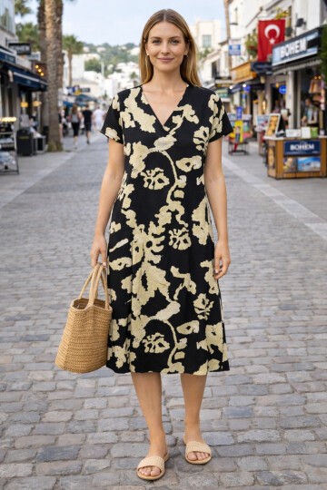 V4 Kısa Kollu Ekonomik Elbise