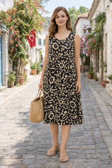 V8 Askılı Ekonomik Grup Elbise