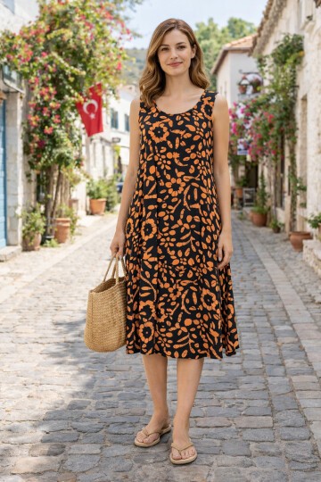 V8 Askılı Ekonomik Grup Elbise