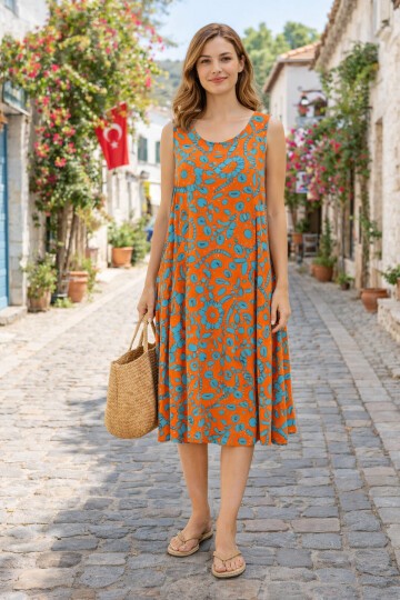 V8 Askılı Ekonomik Grup Elbise