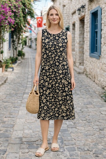 V9 Askılı Ekonomik Model Elbise